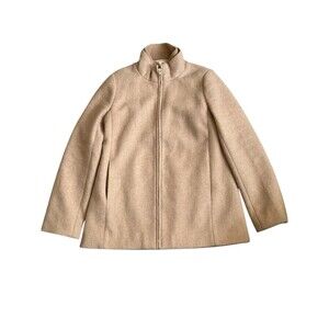 J.CREW Women’s Village Wool Blend Camel Brown Coat Size 10